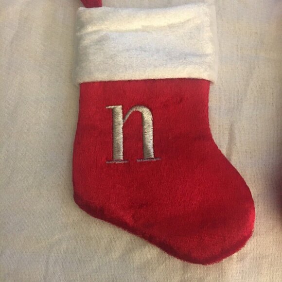 NWT Mini Christmas Stocking Monogram Letter - Pick a letter - Picture 4 of 5